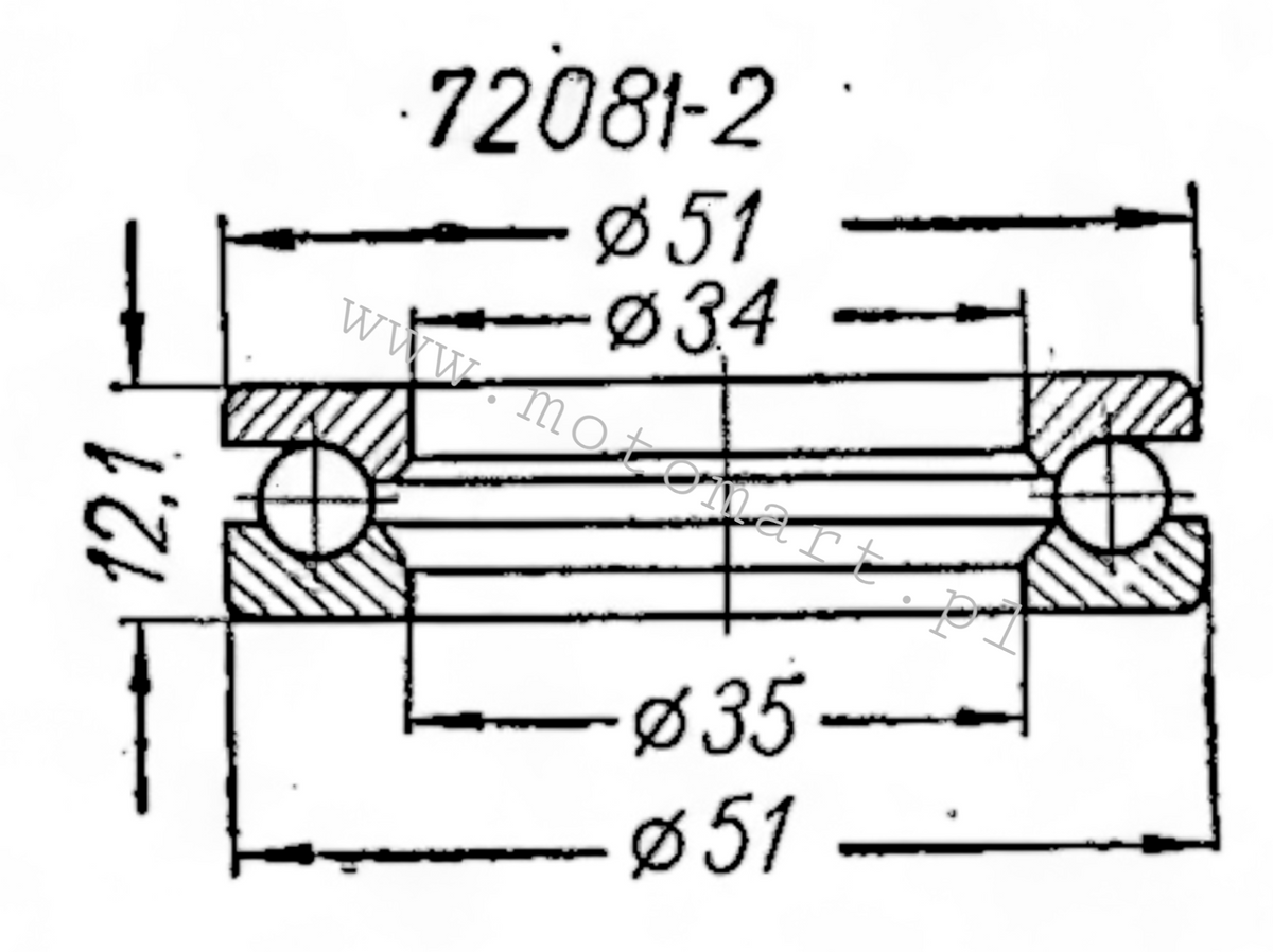 FRAME HEAD BEARING 78707 Dnieper MT Ural M72 K750 frame handlebar mount