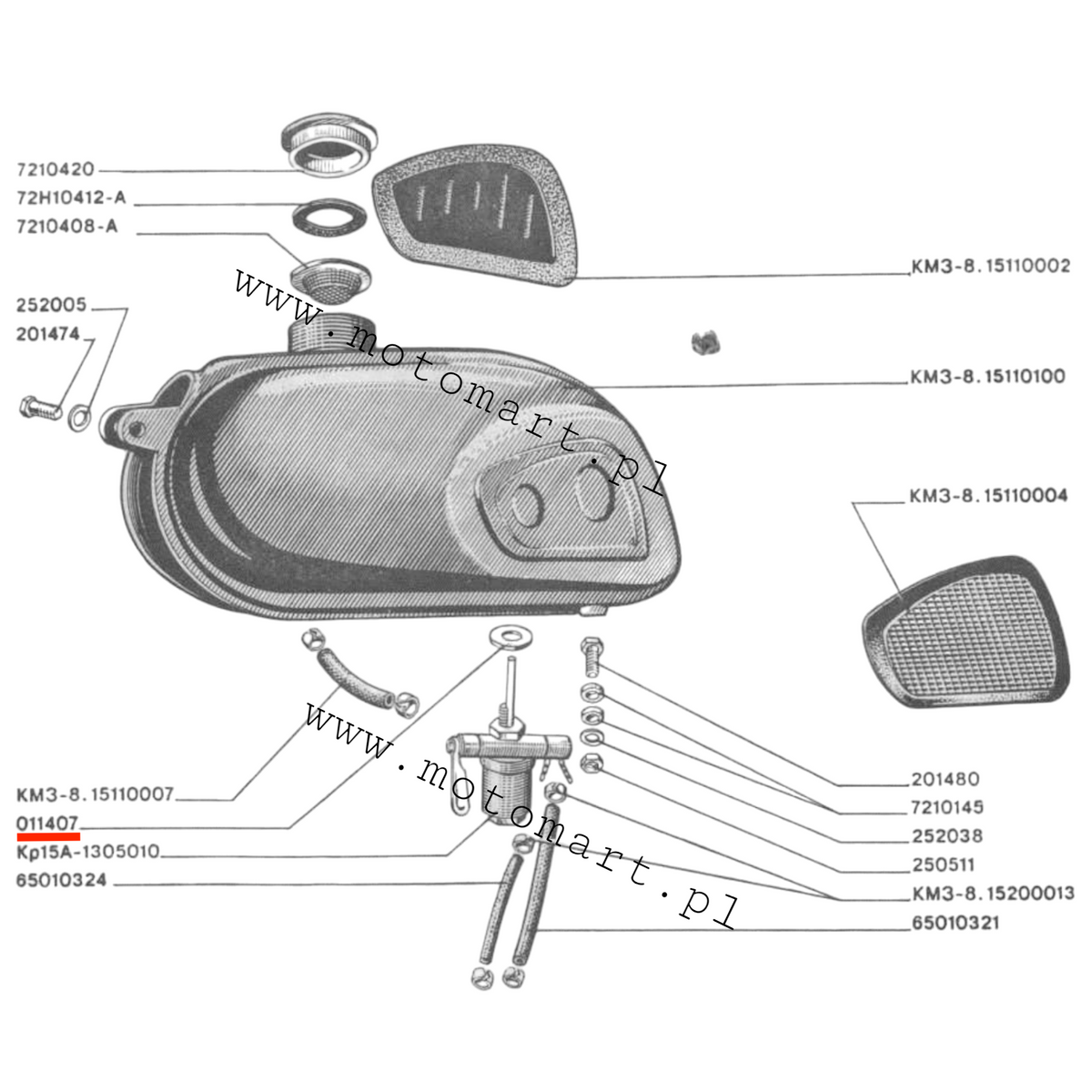 Gasket screw washer Dnieper MT K750 Ural M72 bowl thread tap